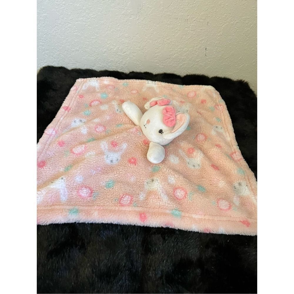 Baby Gear Lovey Tiny Blanket And Plush Peach White Bunny‎